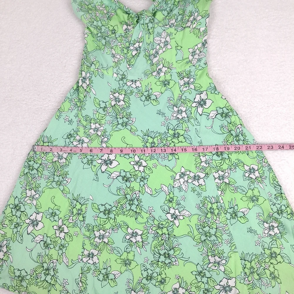 Loft Y2K 2000s halter dress floral bias cut forest fairy resort wear whimsical